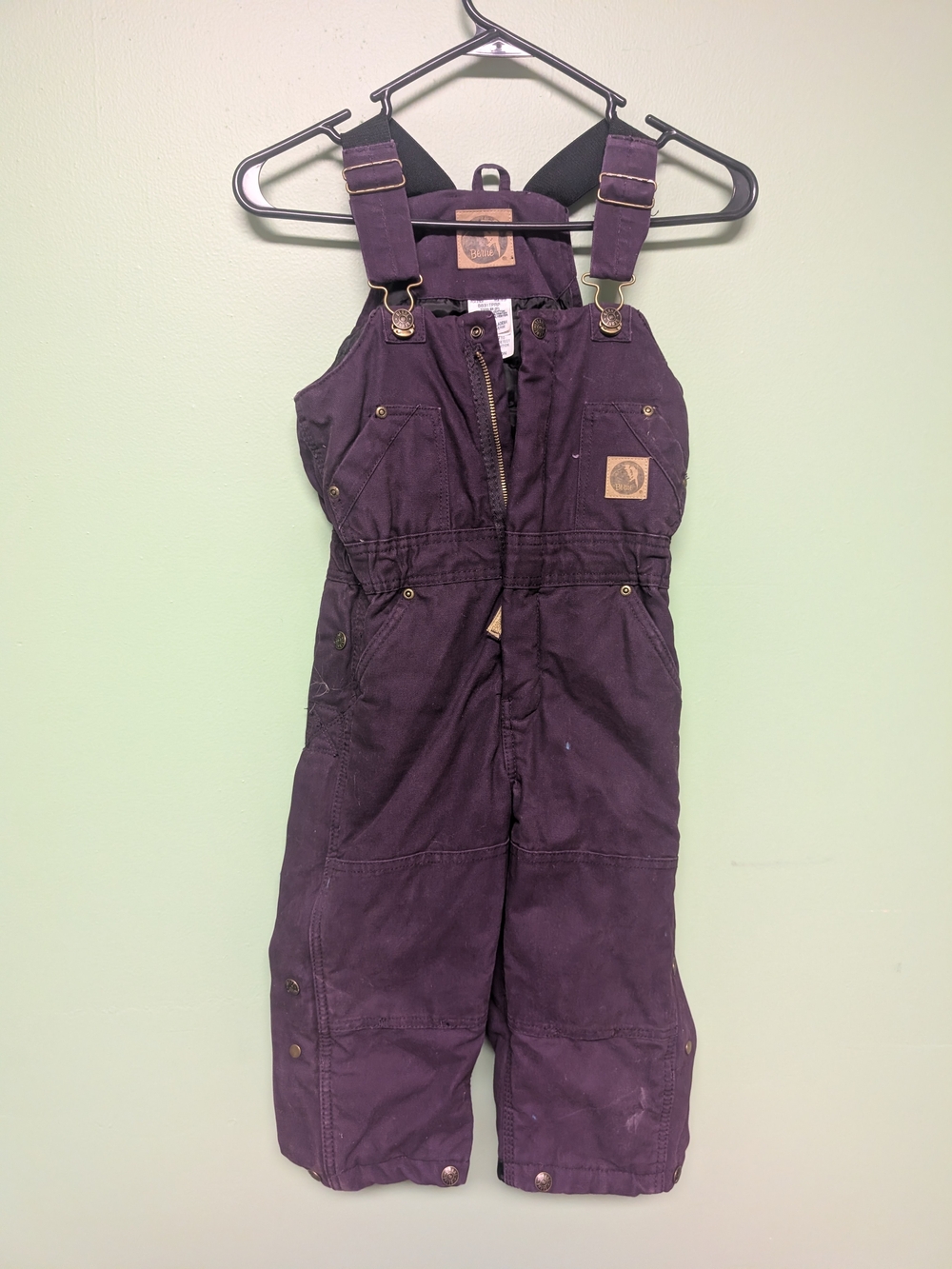 Carhartt Kids Purple Bib Overalls with Adjustable Straps